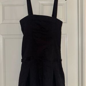 Mini Black Dress with Straps